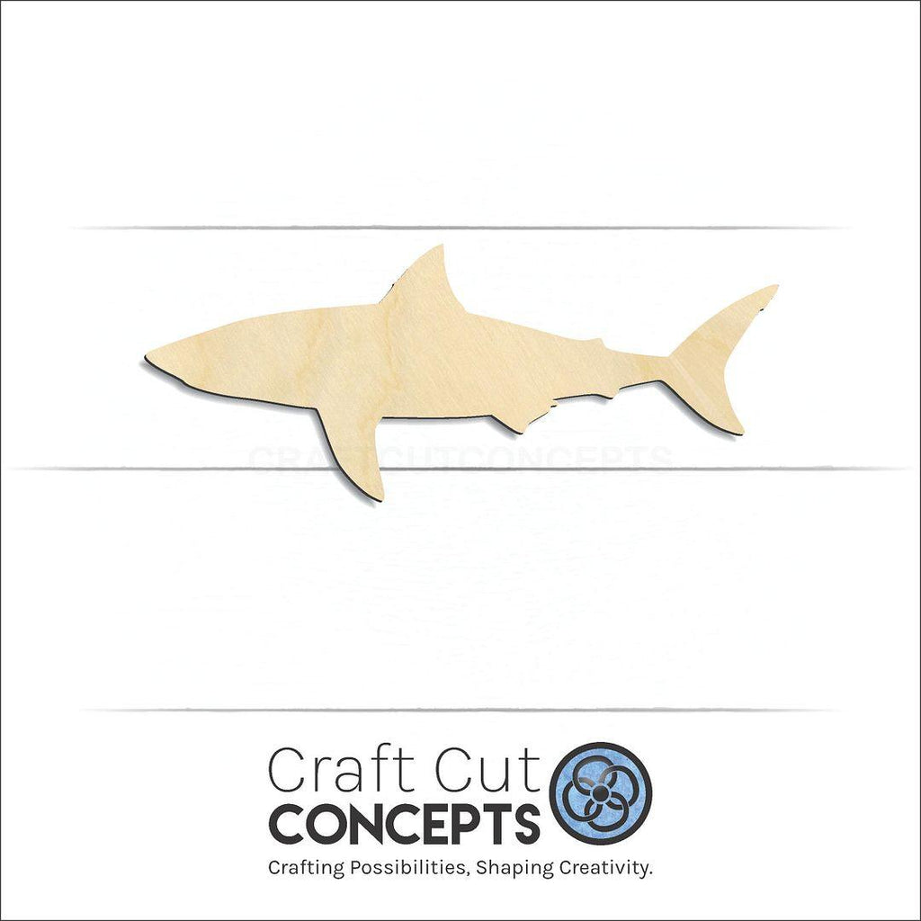 Craft Cut Concepts Logo under a wood Shark -4 craft shape and blank