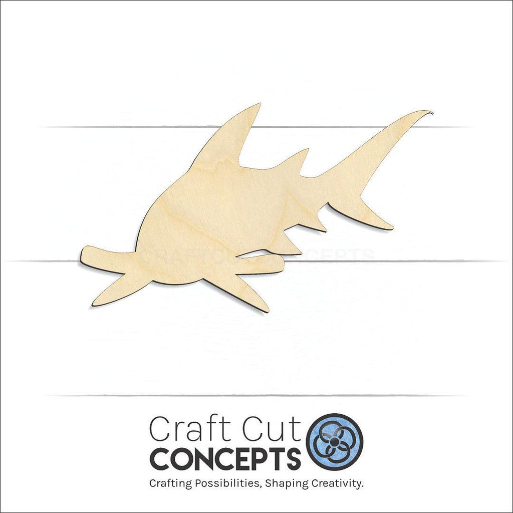 Craft Cut Concepts Logo under a wood Shark -6 craft shape and blank