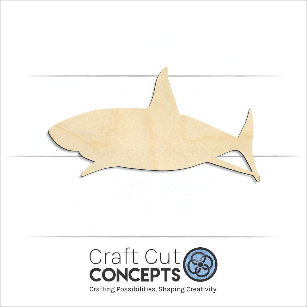 Craft Cut Concepts Logo under a wood Shark -7 craft shape and blank