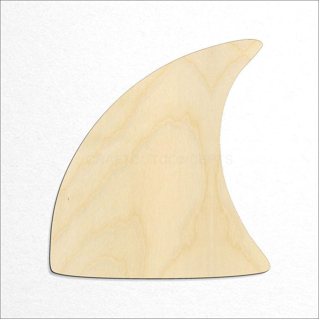 Wooden Shark Fin craft shape available in sizes of 1 inch and up