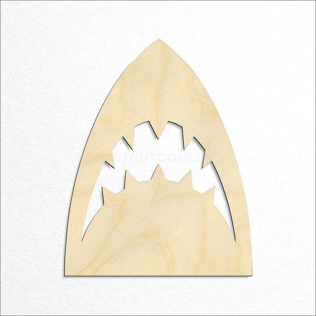 Wooden Shark Teeth Surf craft shape available in sizes of 1 inch and up