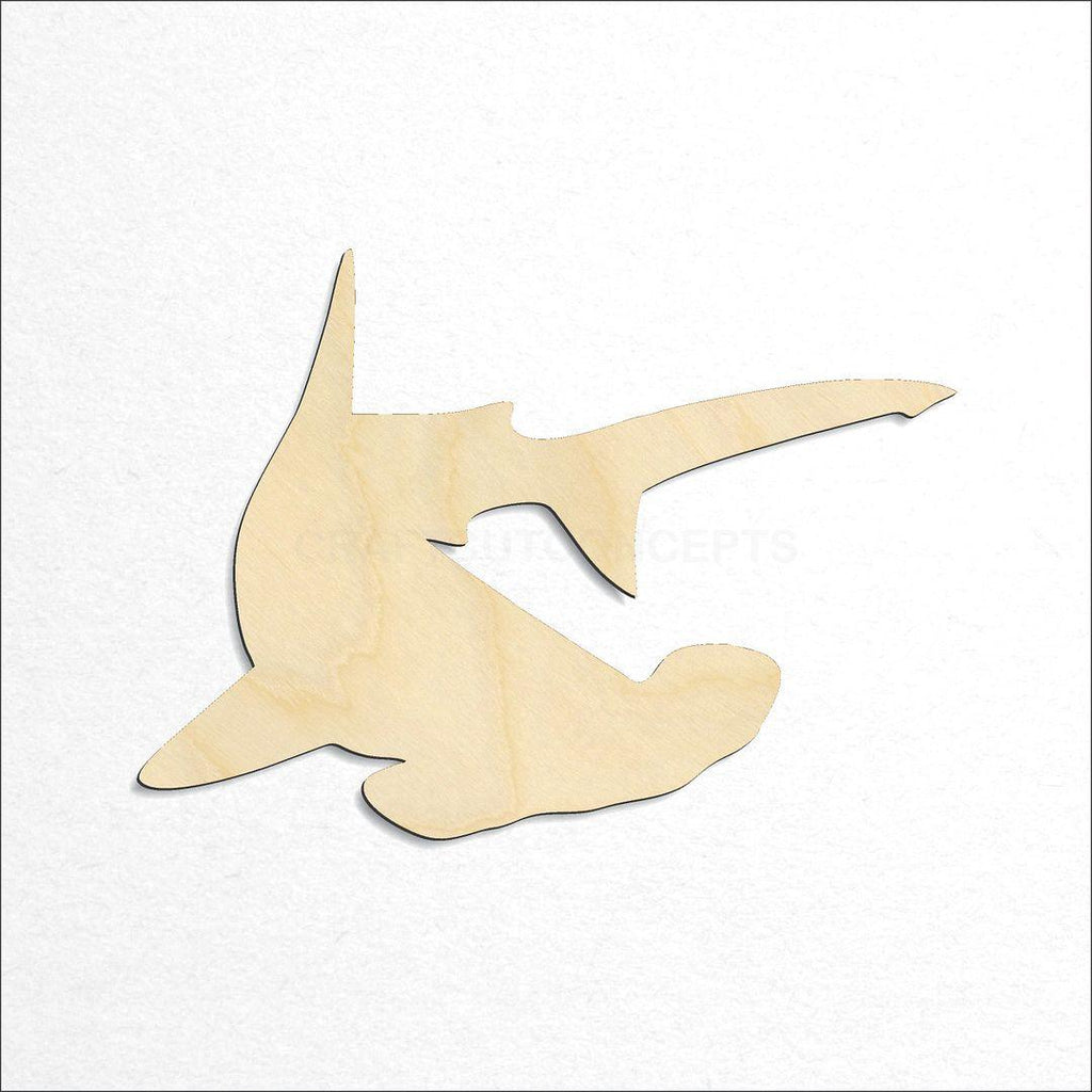 Wooden Hammerhead Shark craft shape available in sizes of 2 inch and up