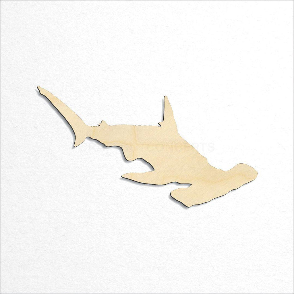 Wooden Hammerhead Shark craft shape available in sizes of 2 inch and up