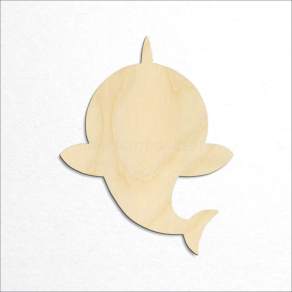 Wooden Baby Shark craft shape available in sizes of 2 inch and up