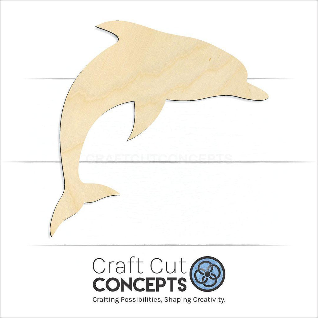 Craft Cut Concepts Logo under a wood Dolphin -2 craft shape and blank