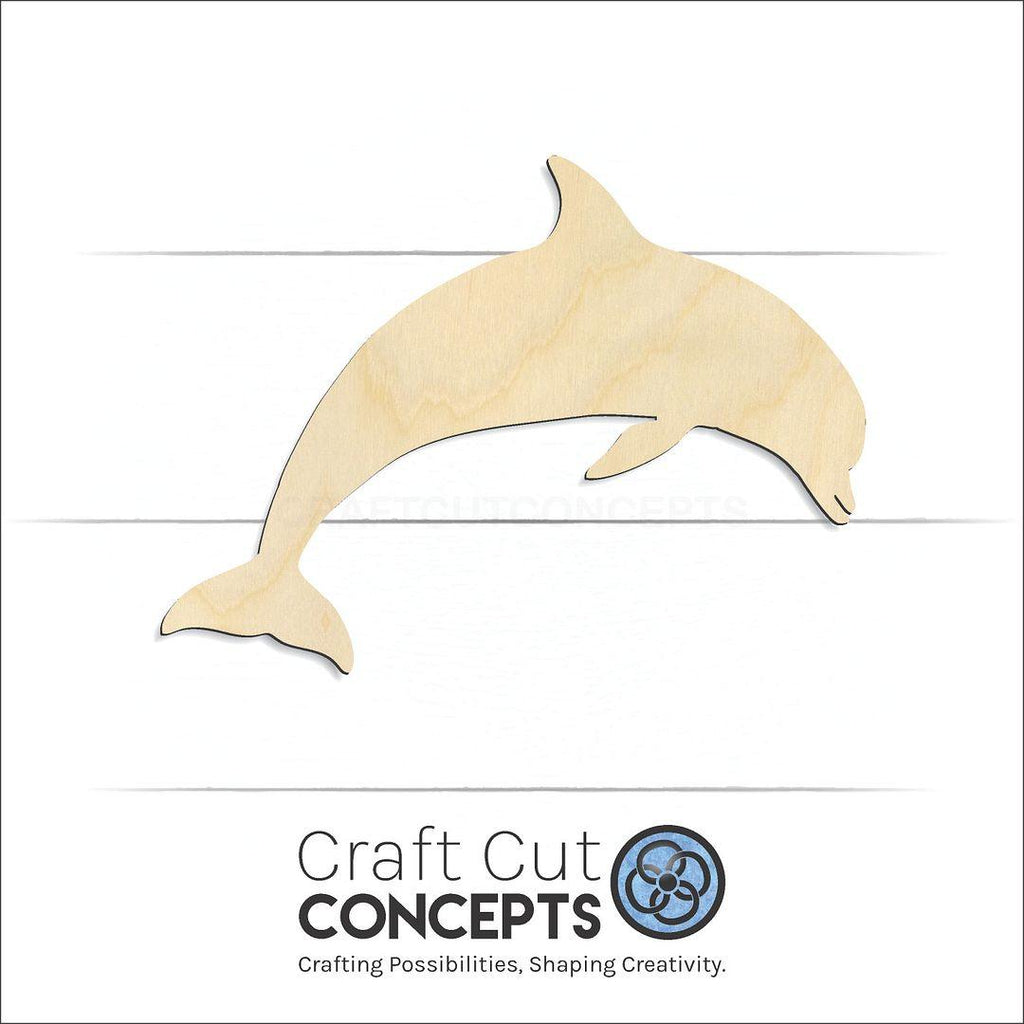 Craft Cut Concepts Logo under a wood Dolphin -4 craft shape and blank