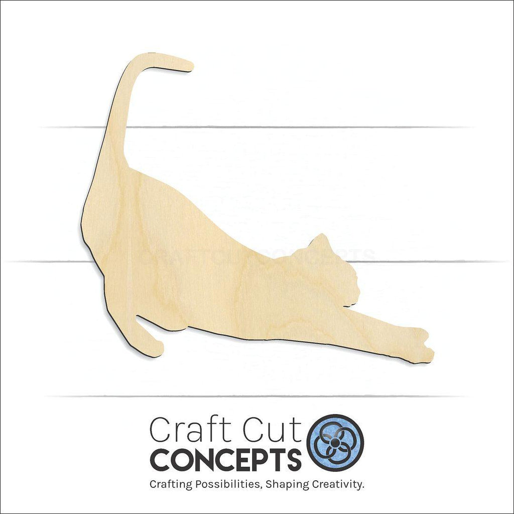 Craft Cut Concepts Logo under a wood Cat -3 craft shape and blank