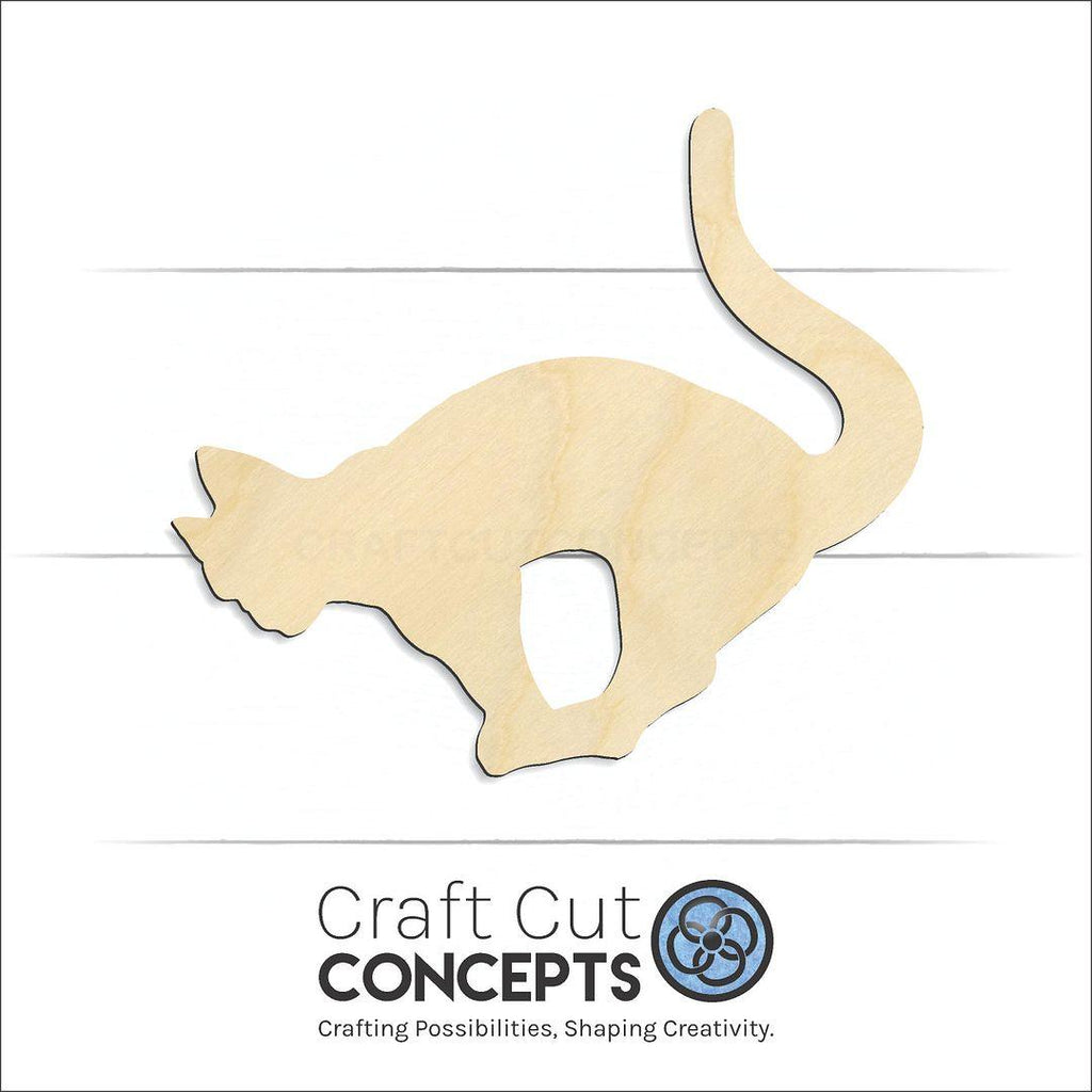 Craft Cut Concepts Logo under a wood Cat -4 craft shape and blank