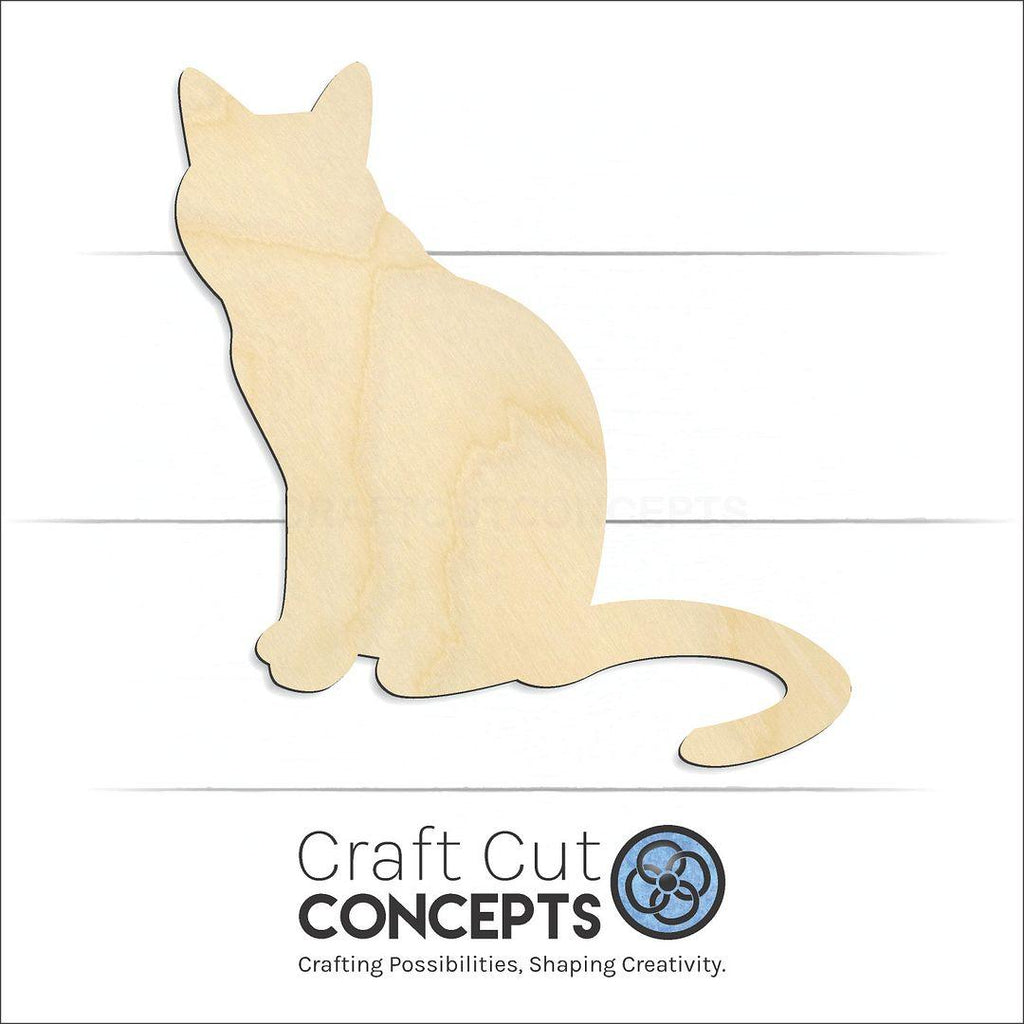 Craft Cut Concepts Logo under a wood Cat -5 craft shape and blank