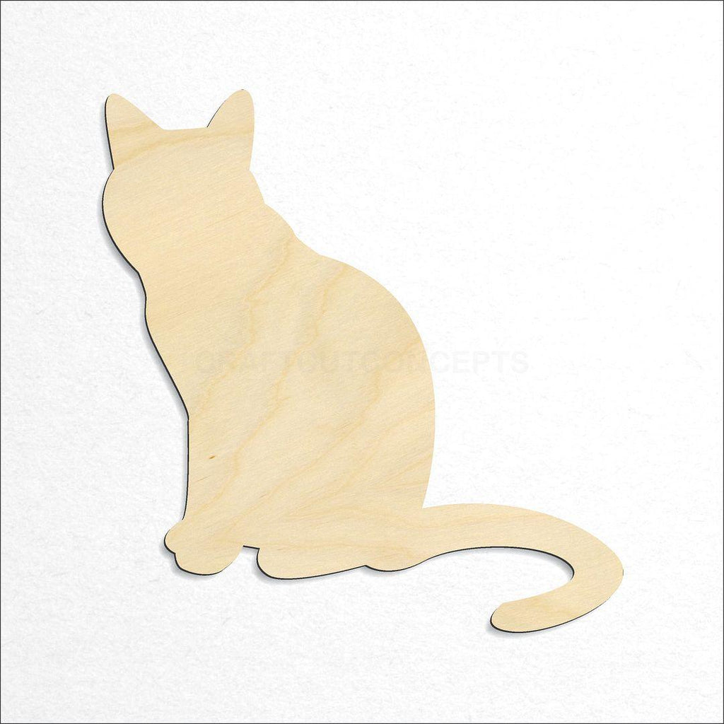 Wooden Cat -5 craft shape available in sizes of 2 inch and up