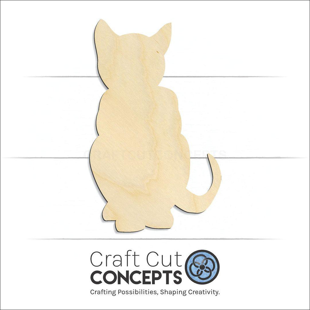 Craft Cut Concepts Logo under a wood Cat -6 craft shape and blank