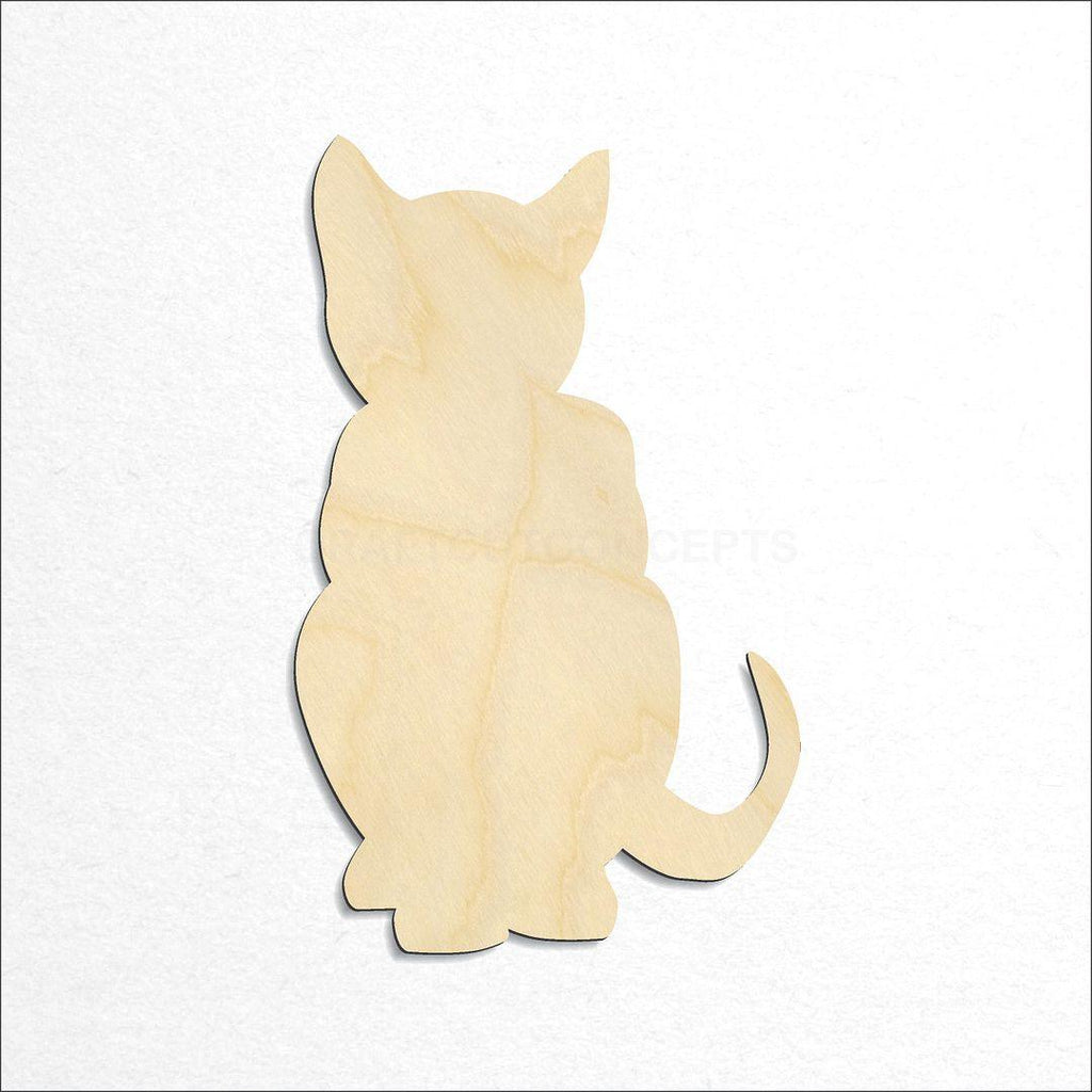 Wooden Cat -6 craft shape available in sizes of 2 inch and up