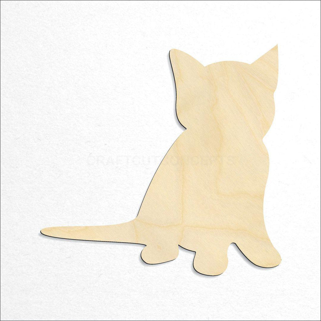 Wooden Cat Kitten-7 craft shape available in sizes of 2 inch and up