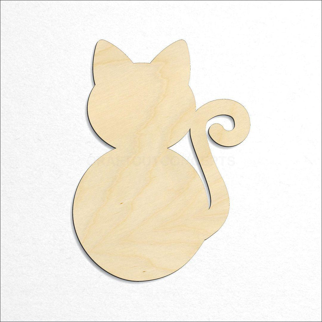 Wooden Cat craft shape available in sizes of 2 inch and up