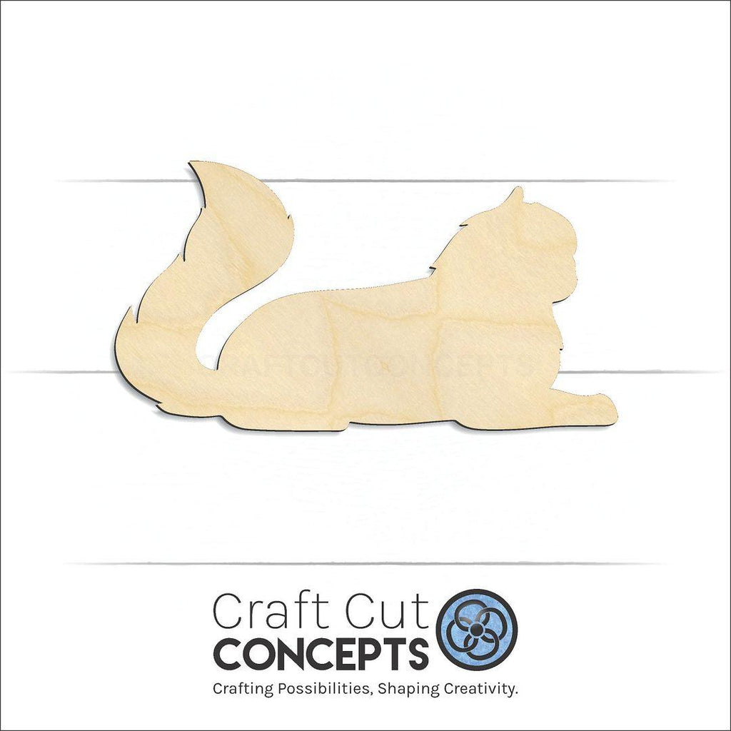 Craft Cut Concepts Logo under a wood Cat craft shape and blank