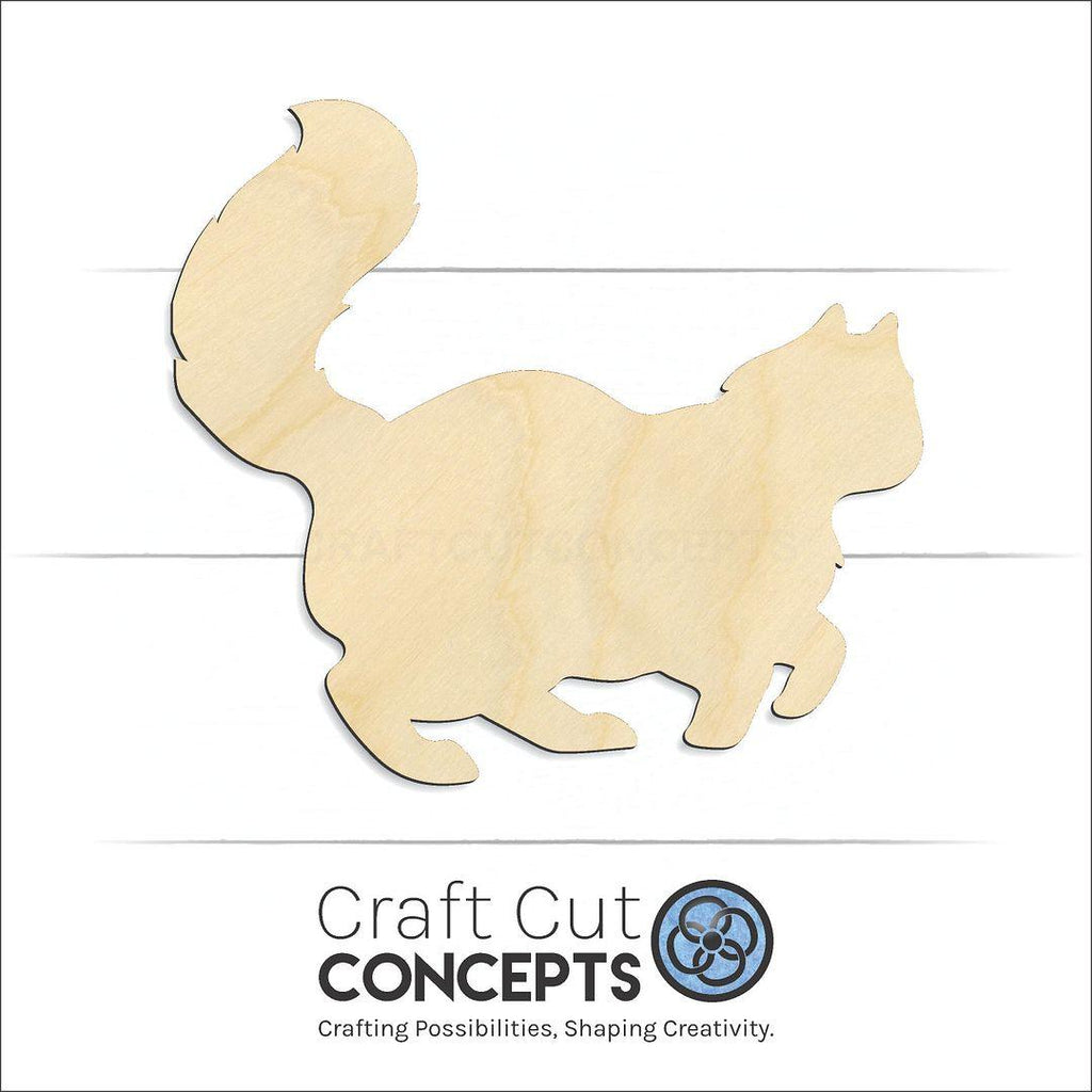 Craft Cut Concepts Logo under a wood Cat craft shape and blank