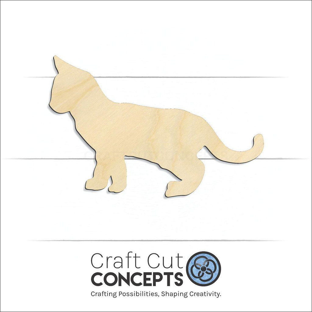 Craft Cut Concepts Logo under a wood Kitten craft shape and blank