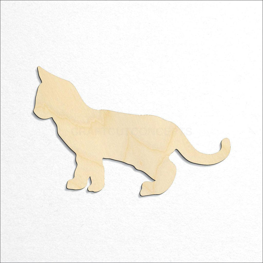 Wooden Kitten craft shape available in sizes of 2 inch and up