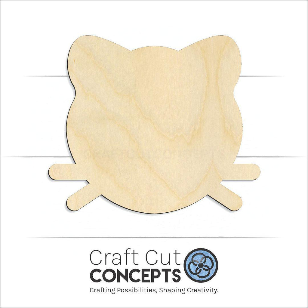 Craft Cut Concepts Logo under a wood Cat Head craft shape and blank