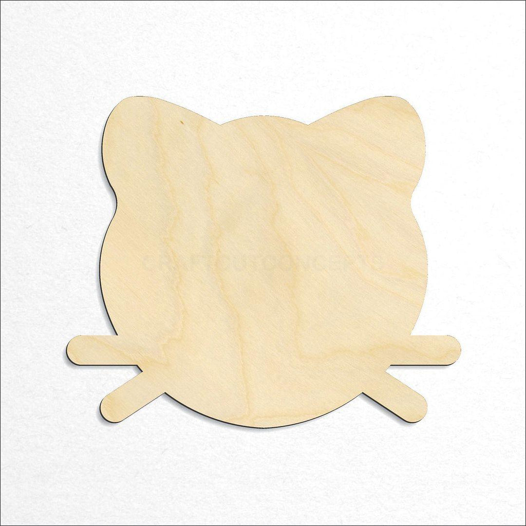 Wooden Cat Head craft shape available in sizes of 2 inch and up