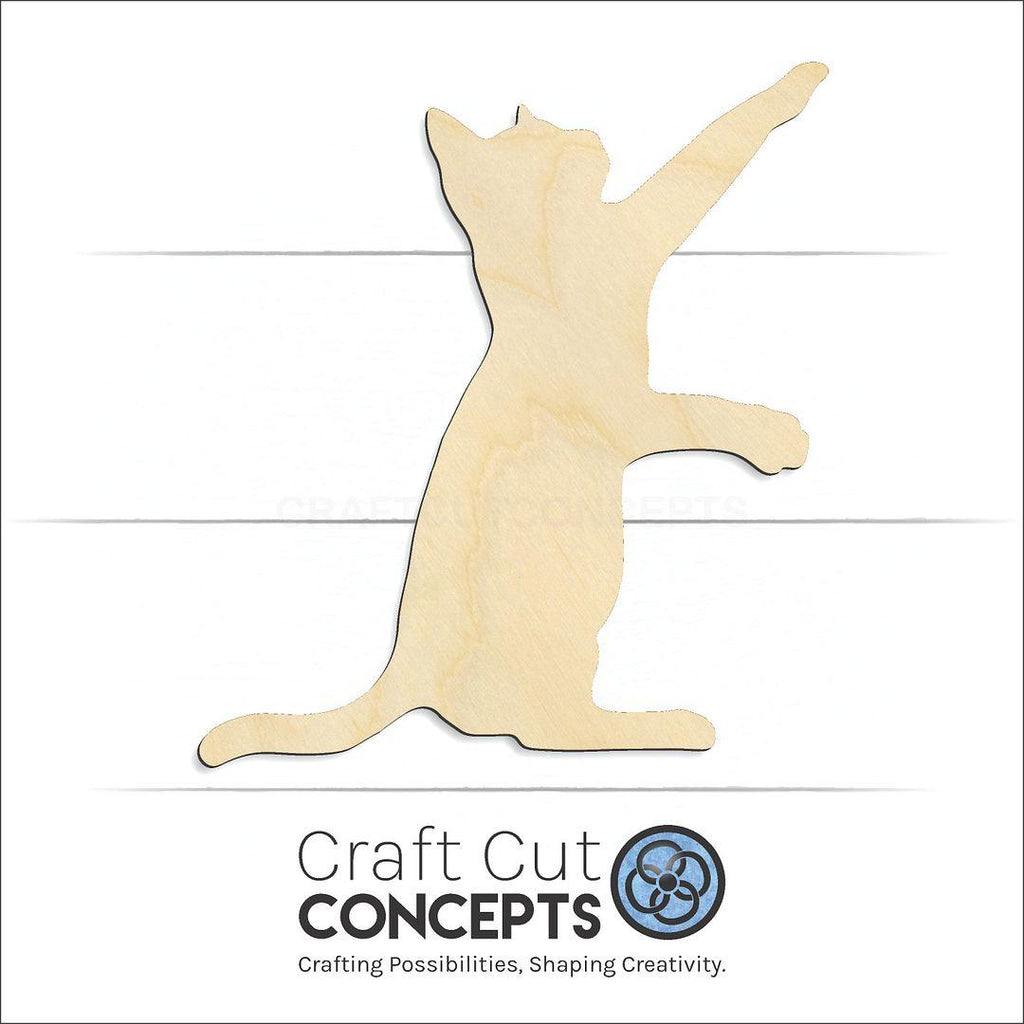 Craft Cut Concepts Logo under a wood Playful Cat craft shape and blank