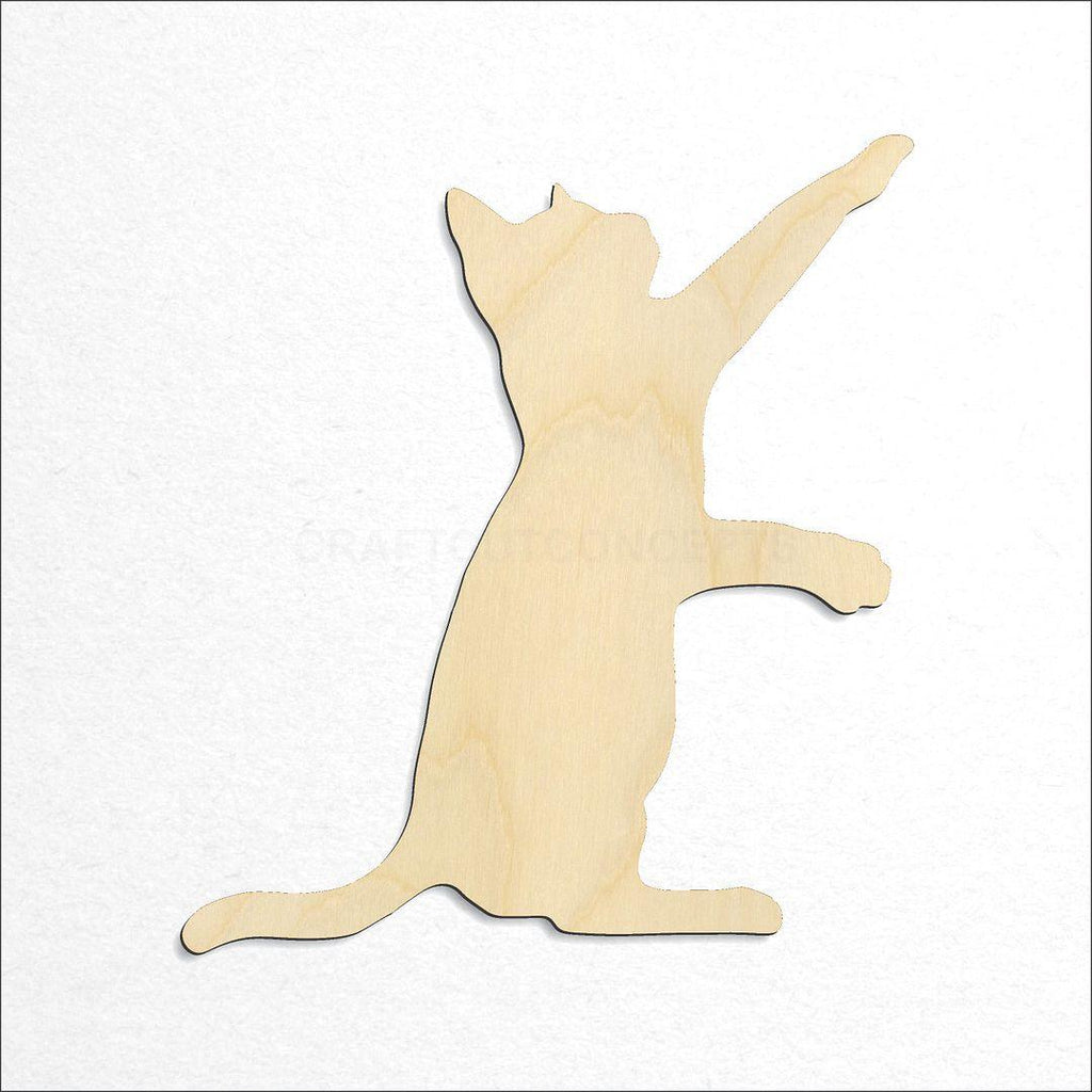Wooden Playful Cat craft shape available in sizes of 2 inch and up
