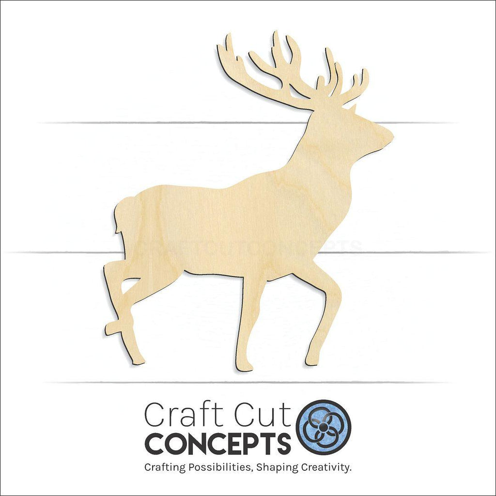 Craft Cut Concepts Logo under a wood Deer-02 craft shape and blank