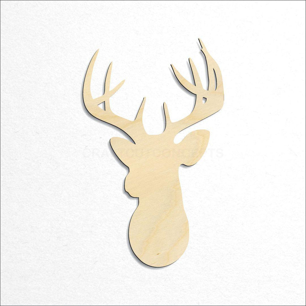 Wooden Deer Head-05 craft shape available in sizes of 2 inch and up