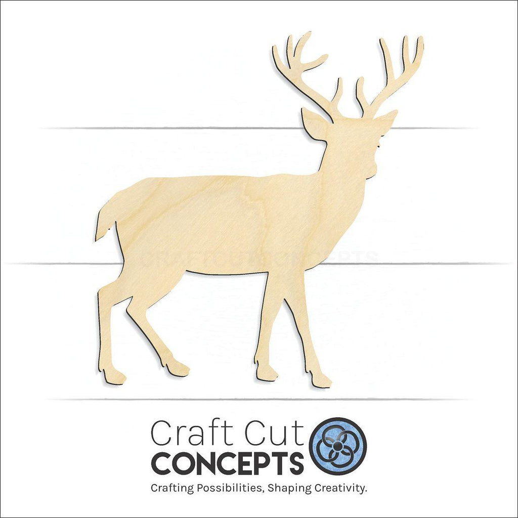 Craft Cut Concepts Logo under a wood Deer -07 craft shape and blank