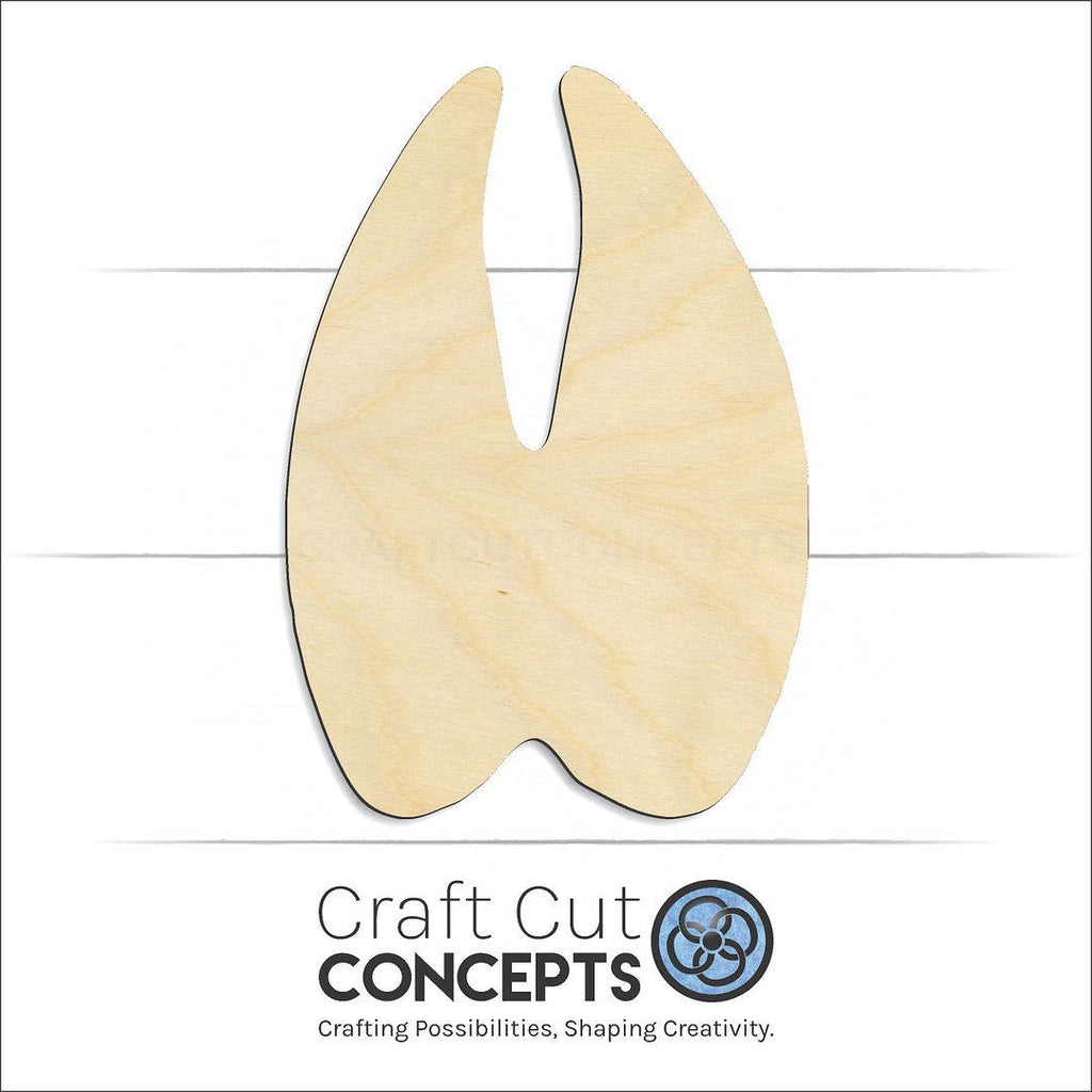 Craft Cut Concepts Logo under a wood Deer Track craft shape and blank