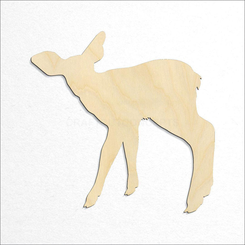 Wooden Deer Fawn craft shape available in sizes of 1 inch and up
