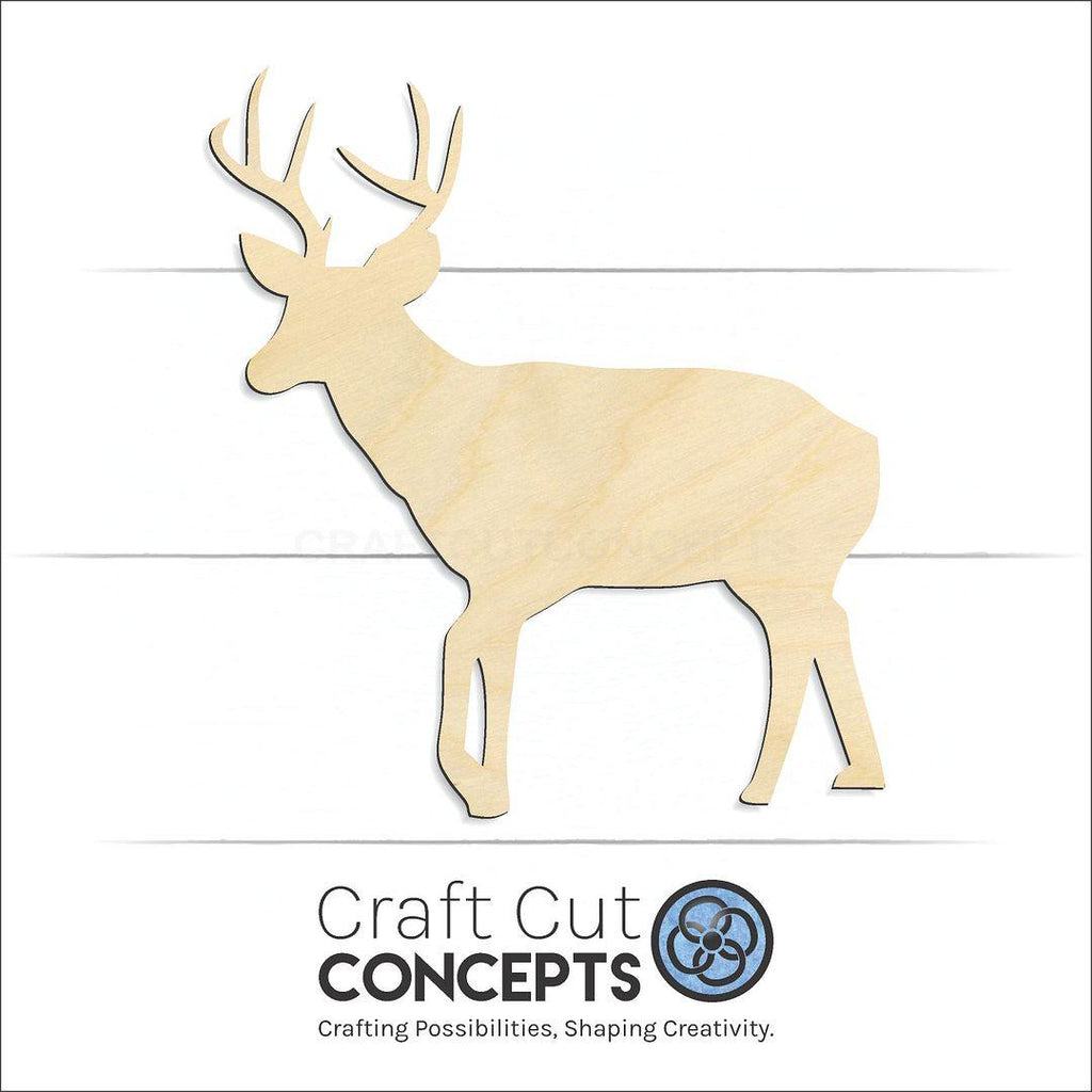 Craft Cut Concepts Logo under a wood Deer craft shape and blank