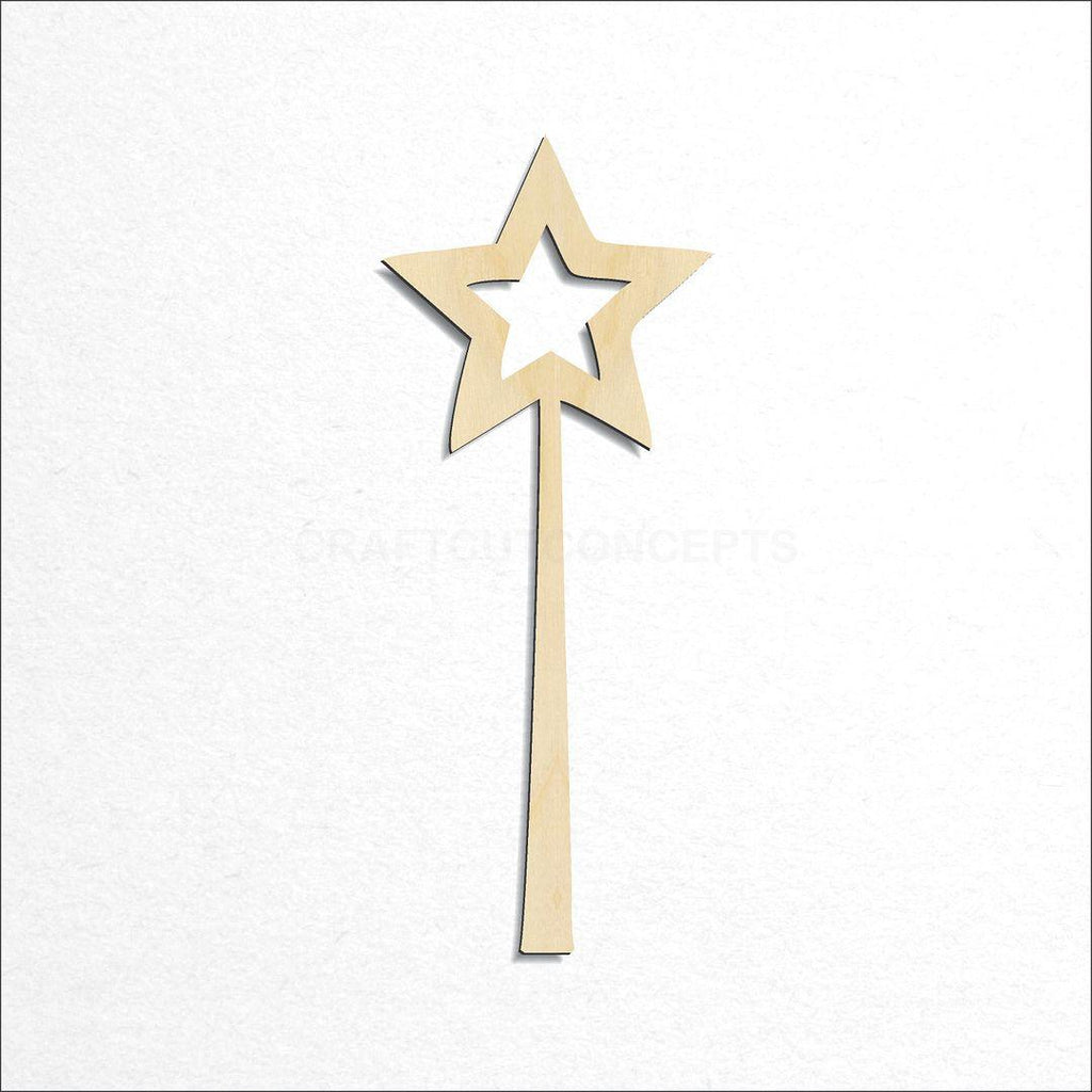 Wooden Fairy Wand craft shape available in sizes of 2 inch and up