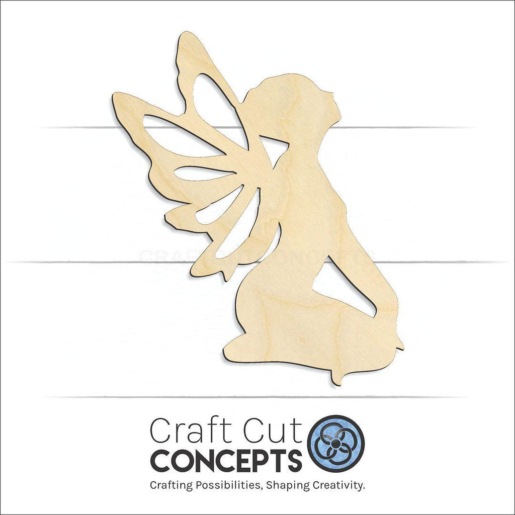 Craft Cut Concepts Logo under a wood Fairy craft shape and blank