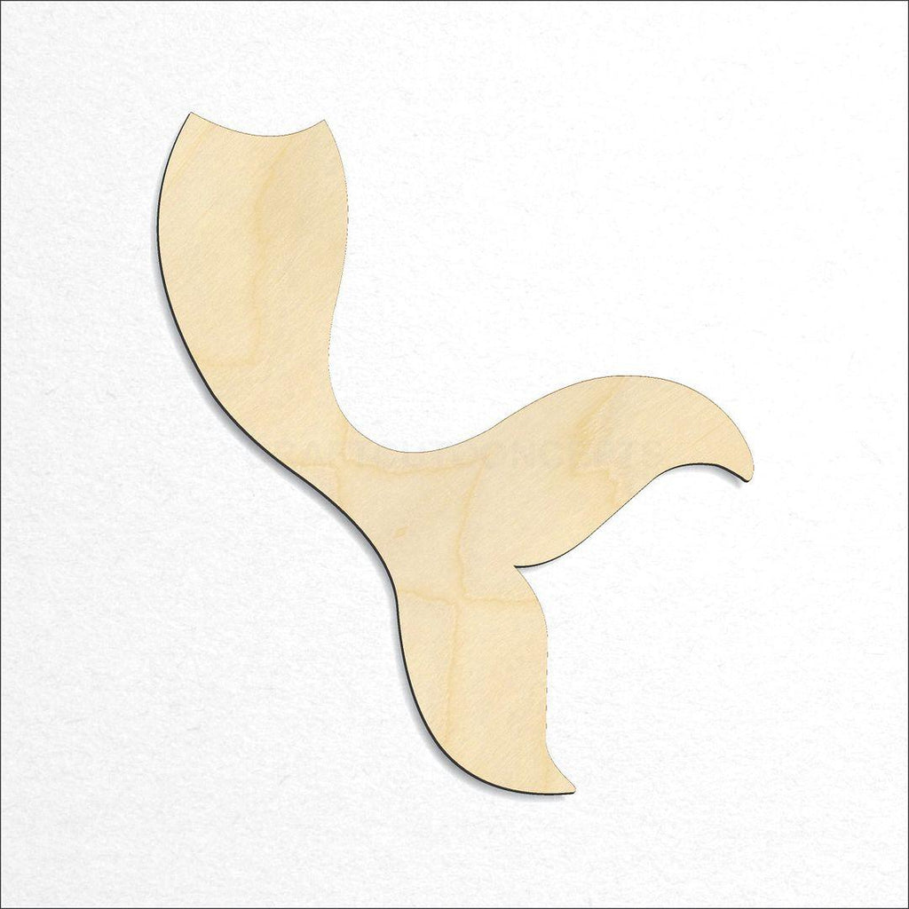 Wooden Mermaid Tail craft shape available in sizes of 2 inch and up
