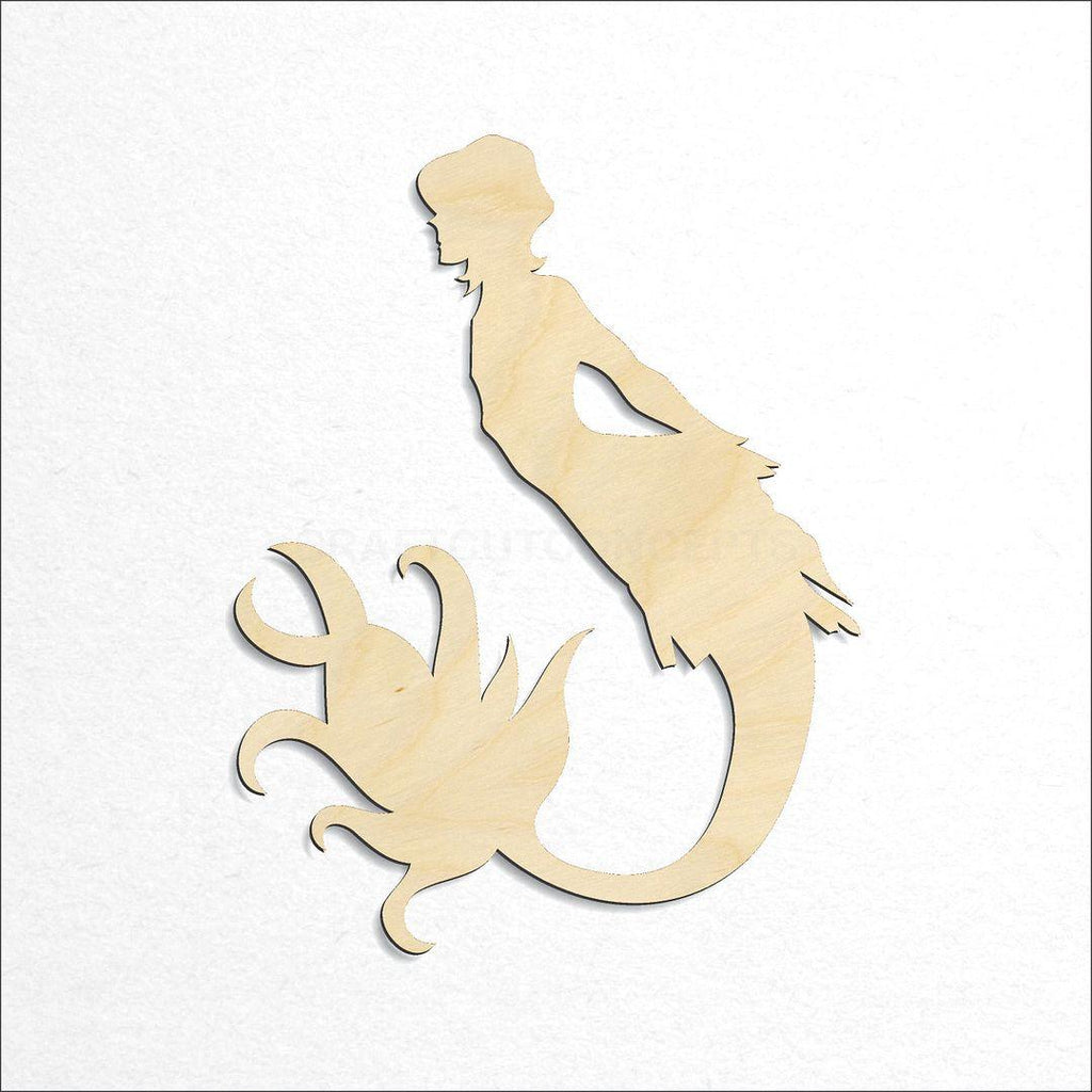 Wooden Mermaid craft shape available in sizes of 4 inch and up