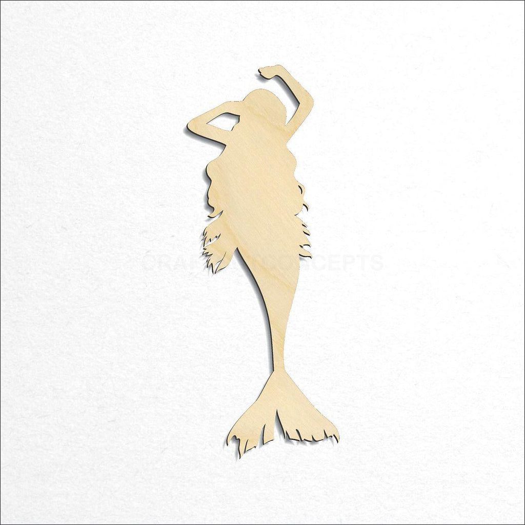 Wooden Mermaid craft shape available in sizes of 4 inch and up