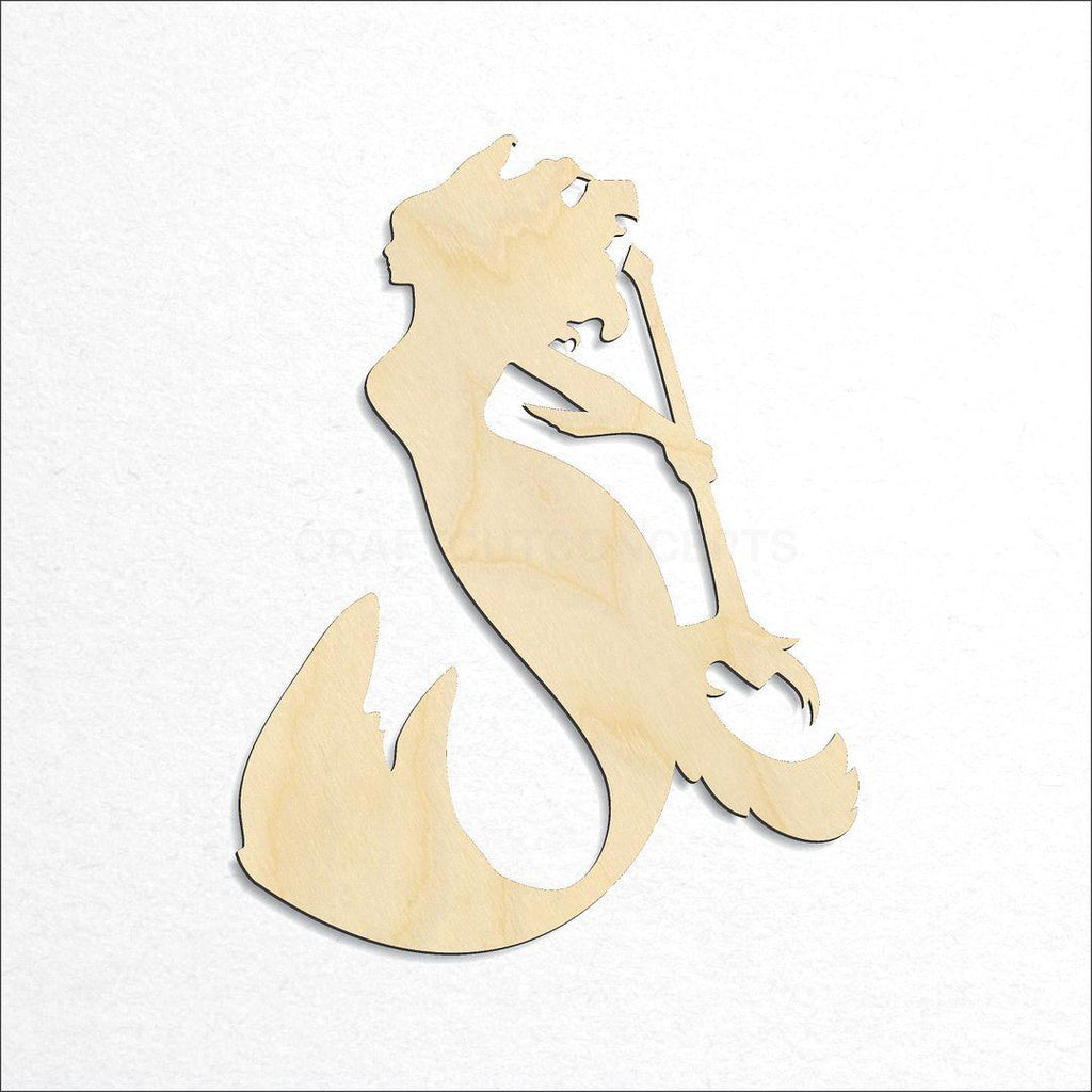 Wooden Mermaid craft shape available in sizes of 4 inch and up