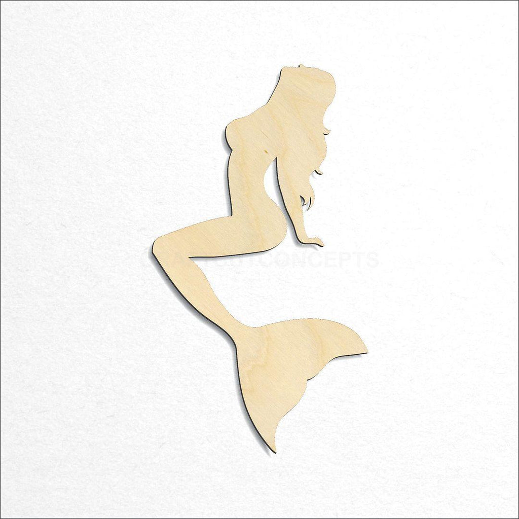 Wooden Mermaid craft shape available in sizes of 4 inch and up