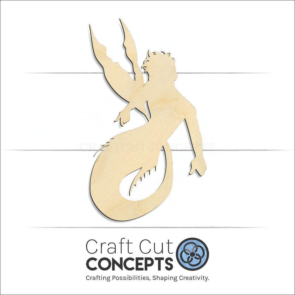 Craft Cut Concepts Logo under a wood Merman craft shape and blank