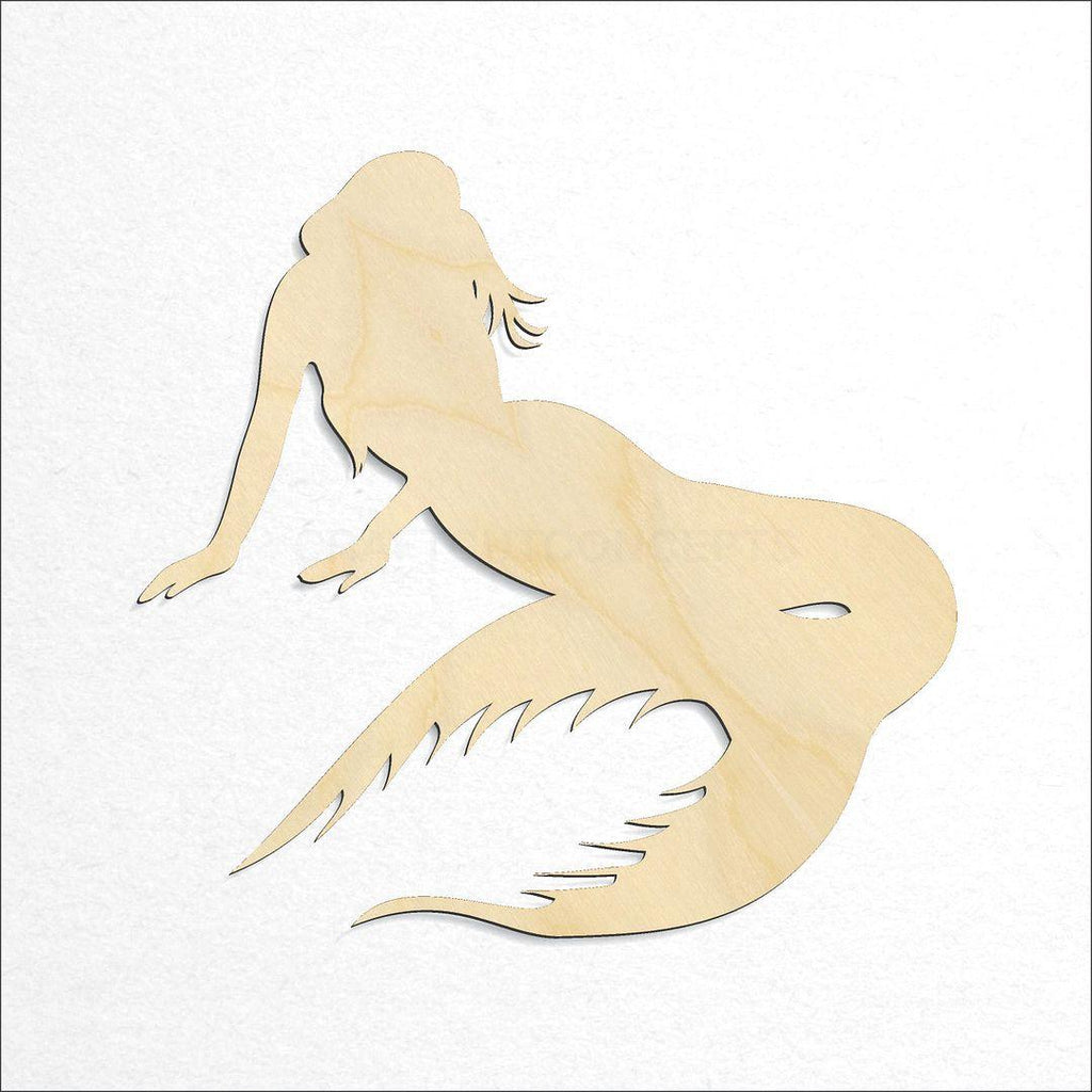 Wooden Mermaid craft shape available in sizes of 4 inch and up