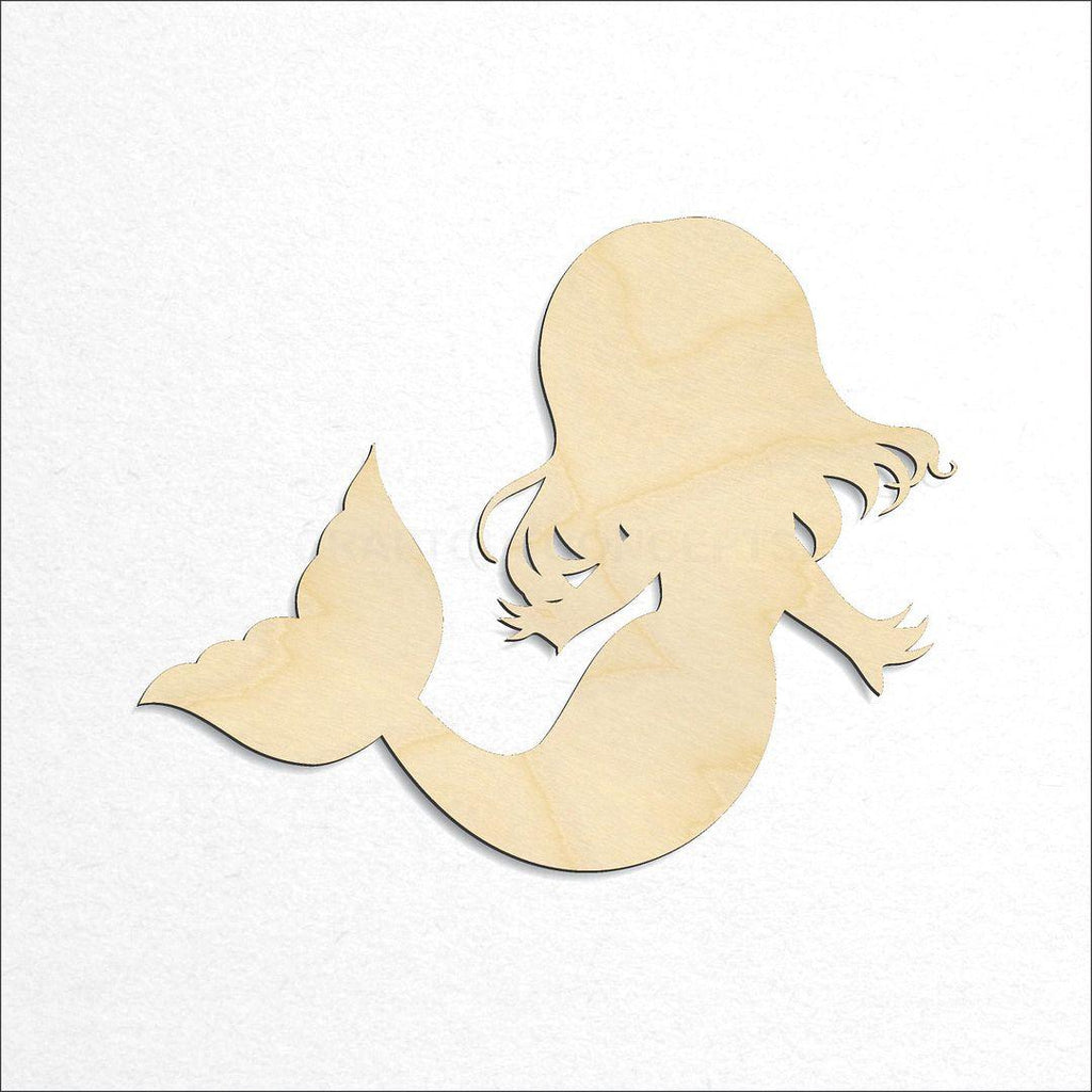 Wooden Mermaid Kid craft shape available in sizes of 4 inch and up