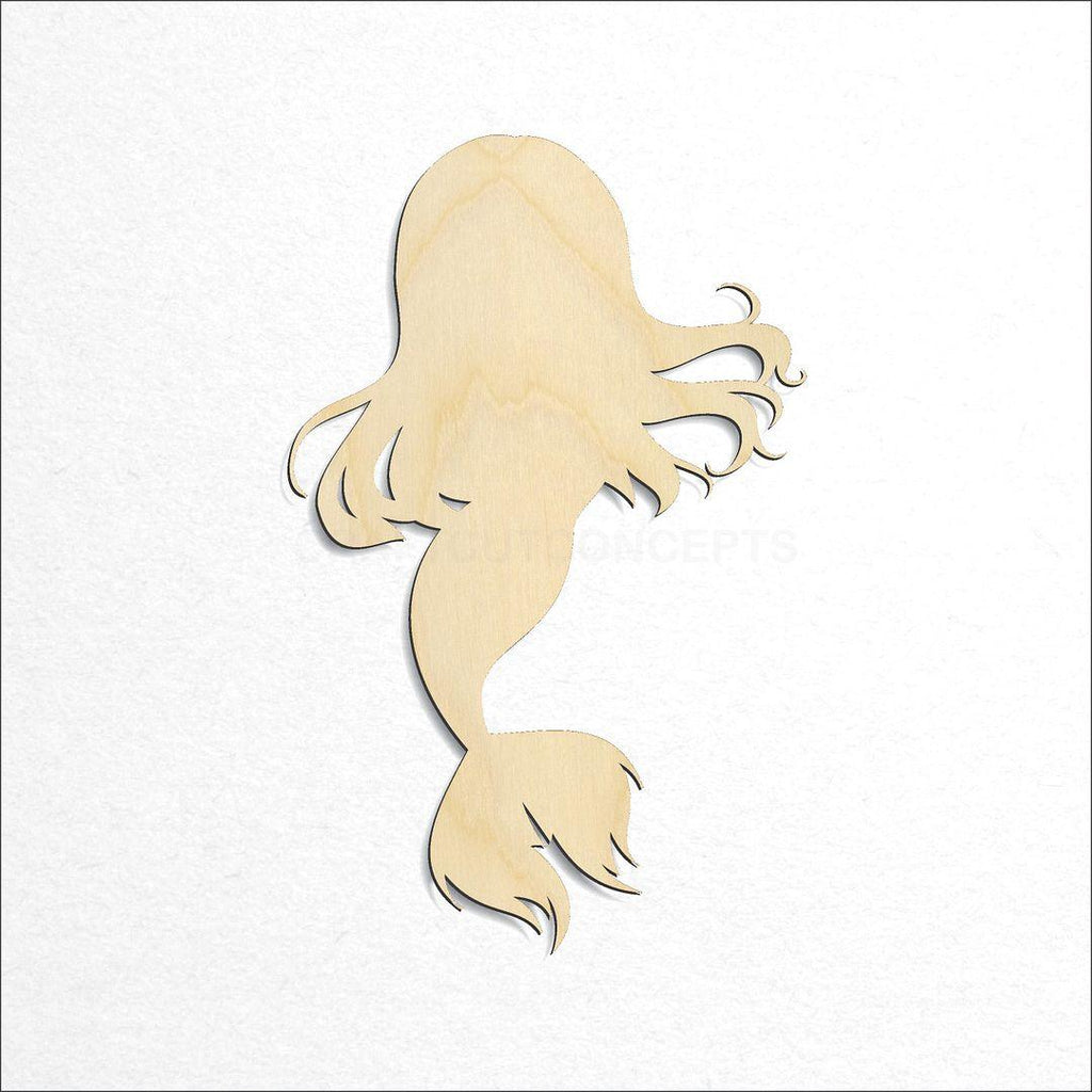 Wooden Mermaid Kid craft shape available in sizes of 4 inch and up