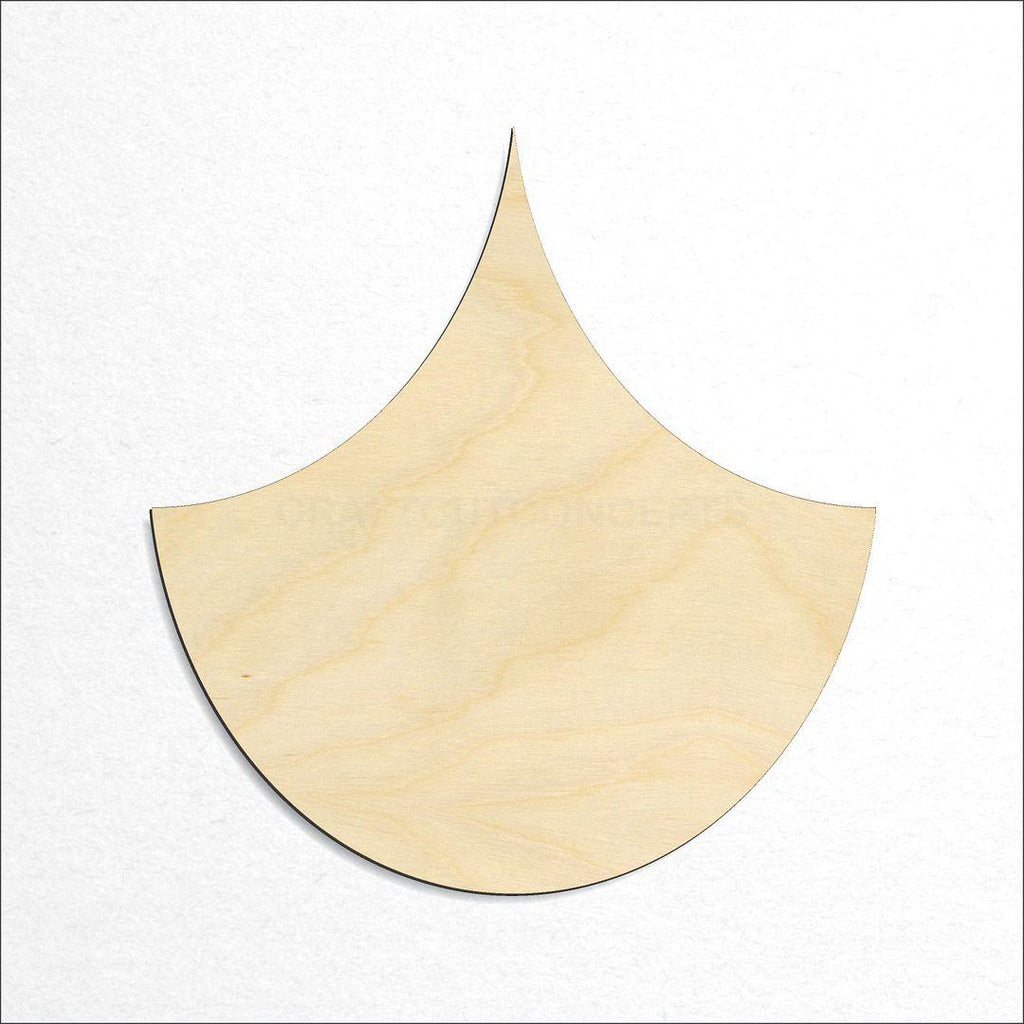 Wooden Mermaid Scale craft shape available in sizes of 1 inch and up