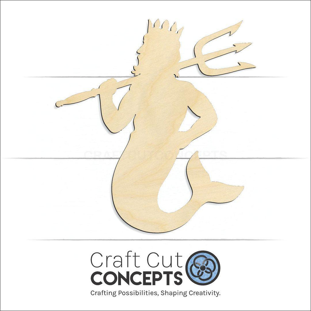 Craft Cut Concepts Logo under a wood Poseidon craft shape and blank