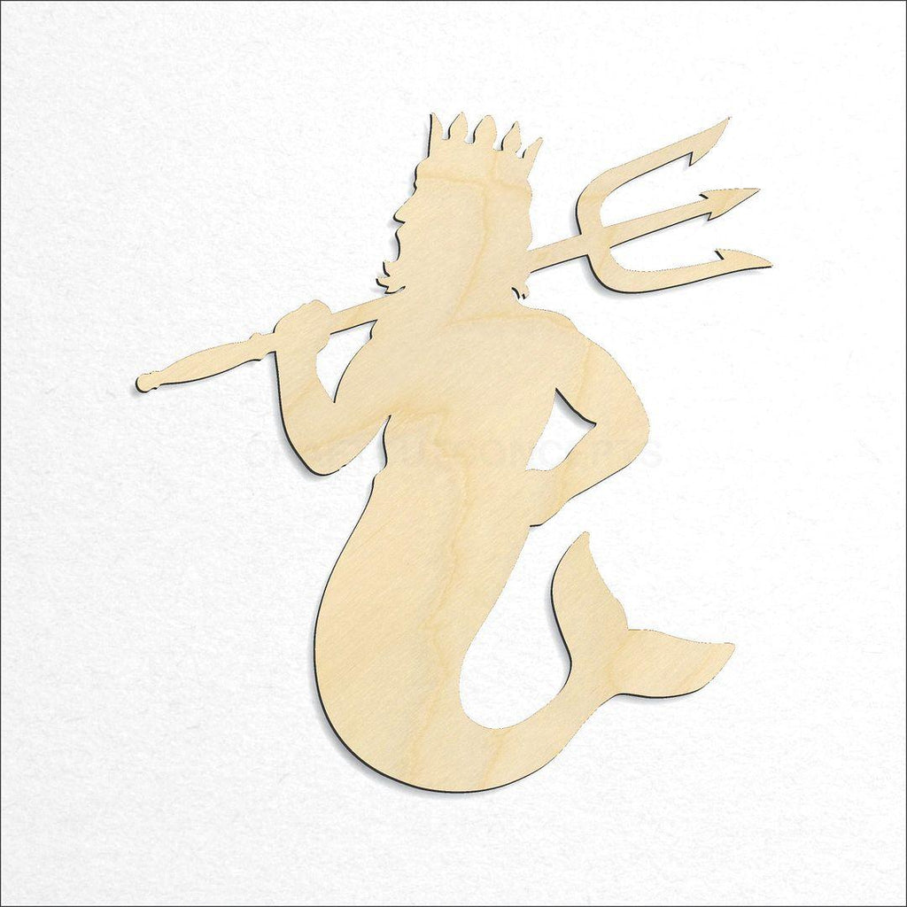Wooden Poseidon craft shape available in sizes of 4 inch and up
