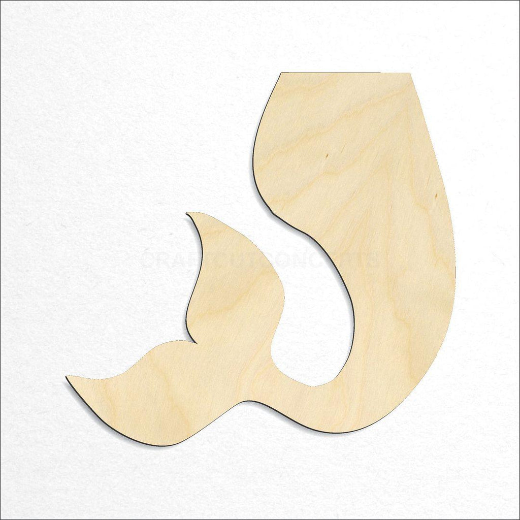 Wooden Mermaid Tail craft shape available in sizes of 2 inch and up