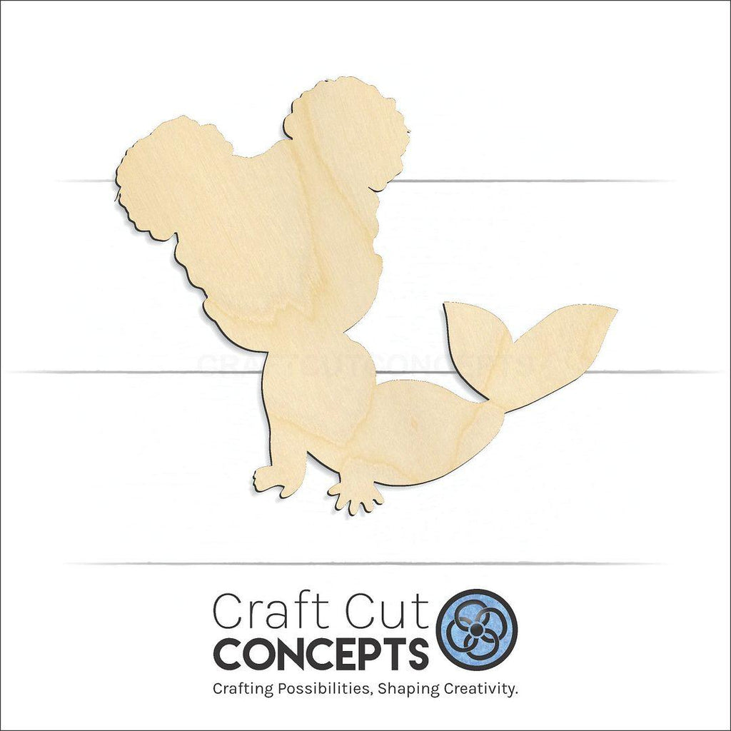 Craft Cut Concepts Logo under a wood Mermaid Cute Baby craft shape and blank