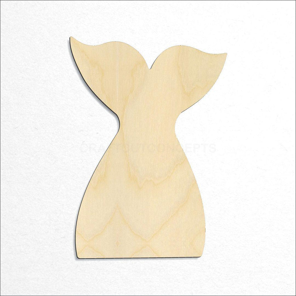 Wooden Mermaid Tail craft shape available in sizes of 2 inch and up