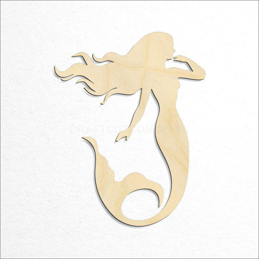 Wooden Mermaid craft shape available in sizes of 3 inch and up